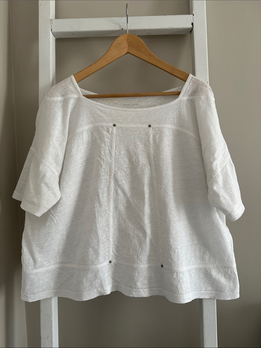 Eileen Fisher Boxy Top with Stud Details